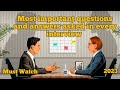 Most important questions and answers asked in every interview  job interview conversationenglish