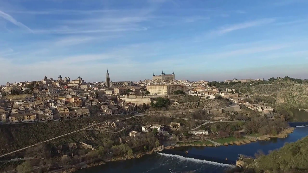 Toledo Spain Medieval Town Drone Aerial DJI