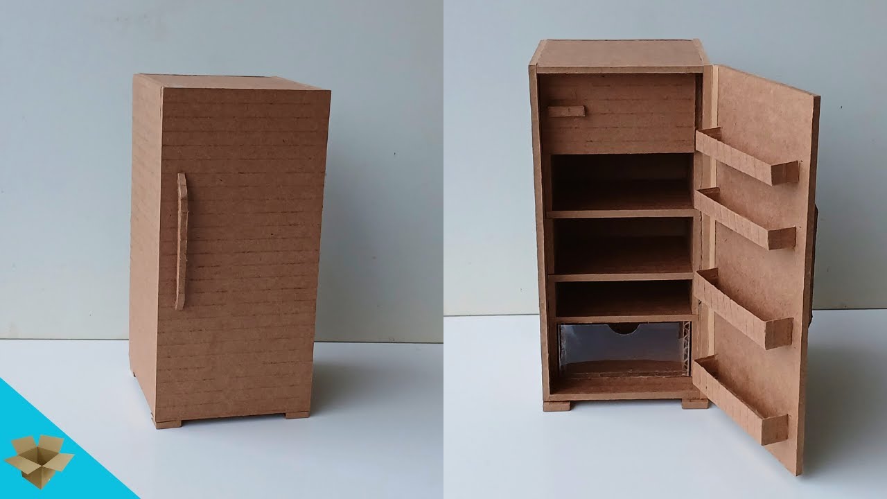 Como Fazer GELADEIRA de PAPELÃO | Artesanato com Papelão