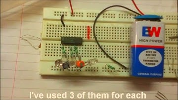 Random LED flasher using 74c14 Hex Schmitt trigger IC
