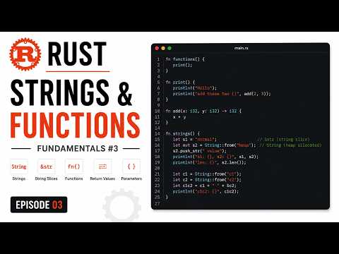 Rust Strings & Functions Explained | Rust Zero To Advance Series #3