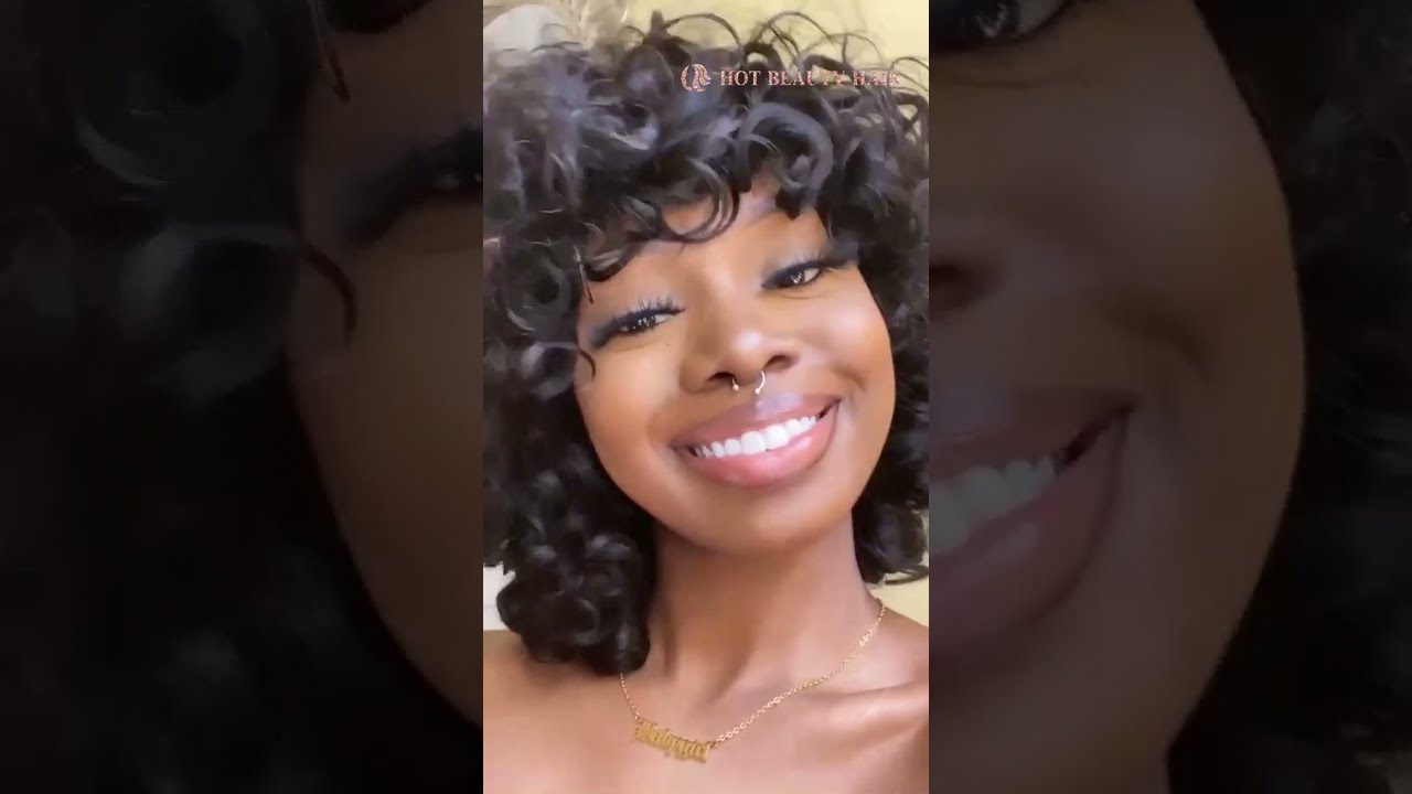 Bouncy Rose Curl Fringe Bob Wig | Hot Beauty Hair