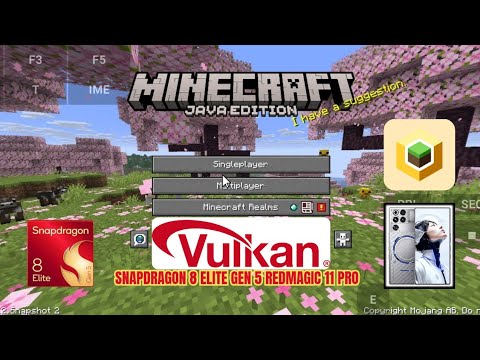 Minecraft Java Vulkanite Official Vulkan Minecraft Java Snapshot 26.2 on Zalith Launcher 2 ...
