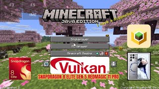 Official Vulkan Minecraft Java Snapshot 26.2 on Zalith Launcher 2 | RedMagic 11 Pro 🚀