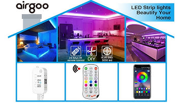 Airgoo Bluetooth APP Control LED Strips Lights - Music Sync Color Changing