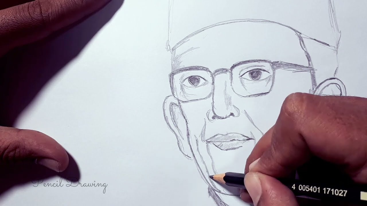 Ki Hajar Dewantara Pencil Drawing Youtube