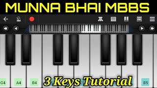 MUNNA BHAI MBBS THEME Music On Mobile Paino || Very Easy Tutorial || Walkband || #shorts