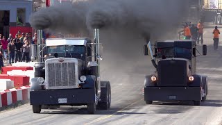 Insane Semi Drag Racing MADNESS. Over The Top Diesel Showdown 2022: Bobtail. Onaway Michigan.