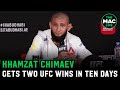 Khamzat Chimaev on two UFC wins in ten days: “Smash somebody, get money. It’s easy for me.”