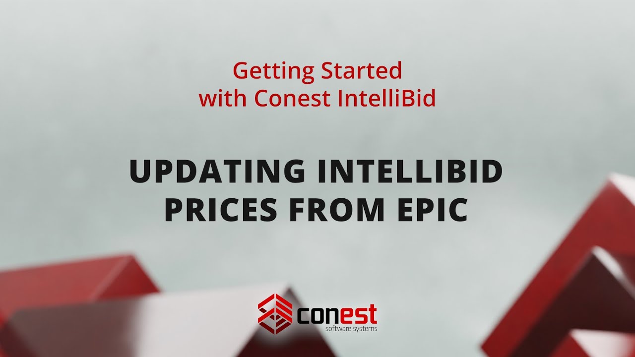 Updating IntelliBid Prices From EPIC | Conest Software Systems