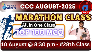 28th LIVE Marathon MCQ Class for CCC |July | August | September 2025