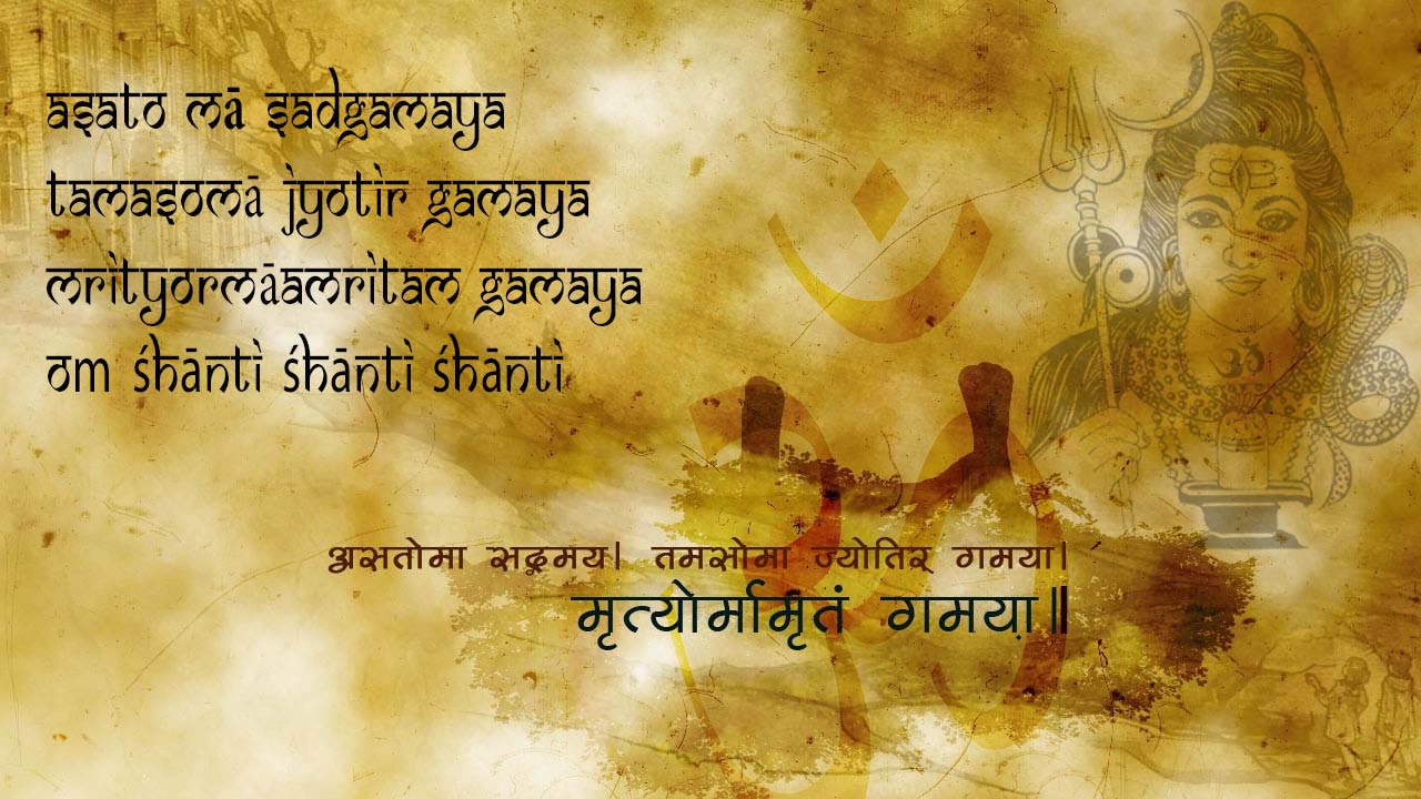 Om Asathoma Sadgamaya Shanti Mantra With Lyrics Meaning Peaceful 