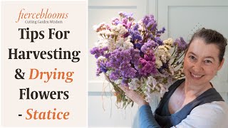 Tips For Harvesting & Drying Your Garden Grown Statice Flowers