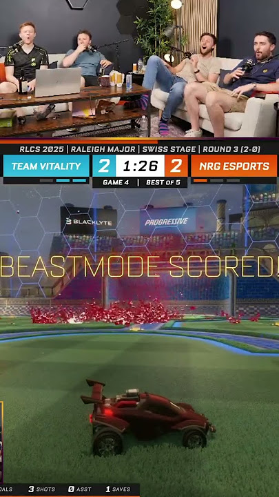 beastmode from the CEILING 🤯 #rlcs #raleigh #rocketleague #rl #pro #ssl #nrg #shorts