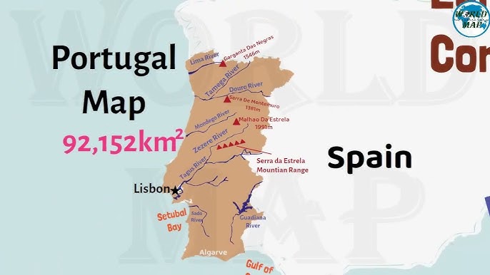 Physical Location Map of Algarve