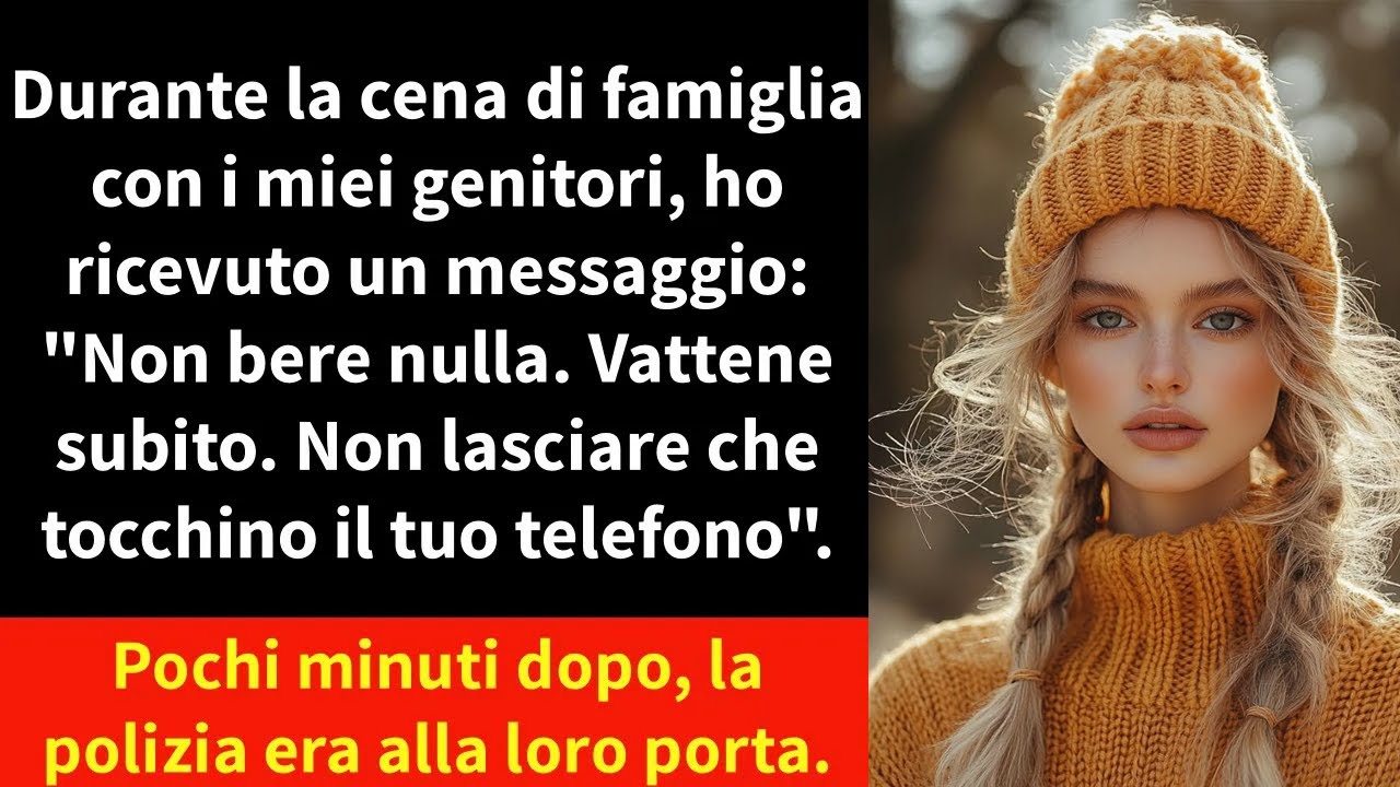 Durante la cena di famiglia con i miei genitori, ho ricevuto un messaggio: 