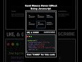 Card mouse hover effect #webdesign #javascript #coding #shorts