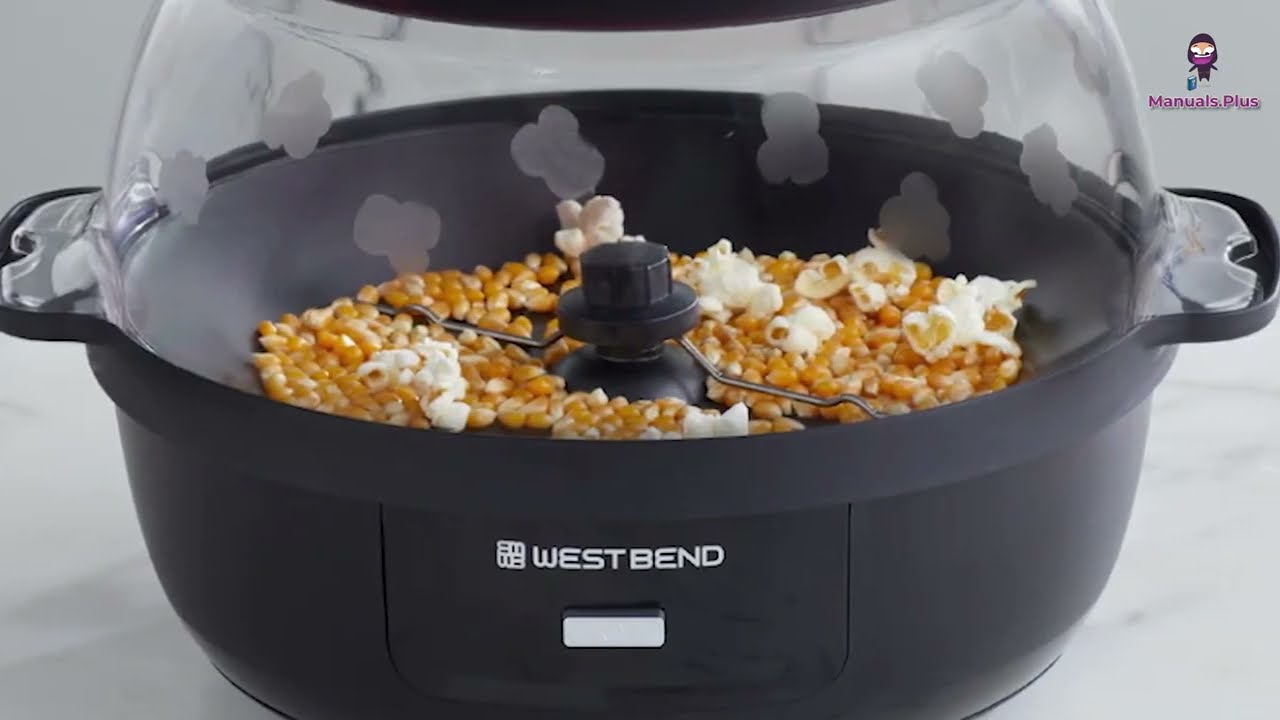 West Bend Stir Crazy Popcorn Popper 82505 Electric Hot Oil 6 Qt Tested Red