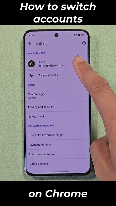 How to switch accounts on Chrome mobile