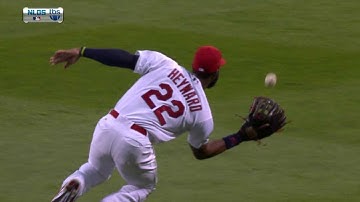 CHC@STL Gm1: Heyward makes a nice sliding grab