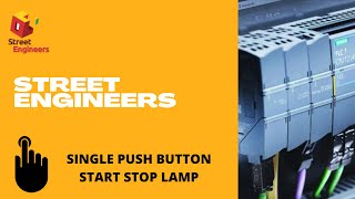 How to start stop using single push button in TIA Portal 16 | Siemens | PLCsim | Ladder Logic