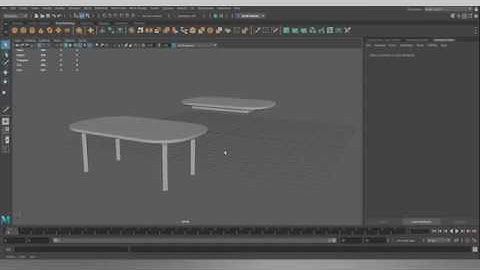 Maya Modelling Tutorial - Table - Episode 4 - Combining Meshes and Rebuilding Non-Uniform Geometry