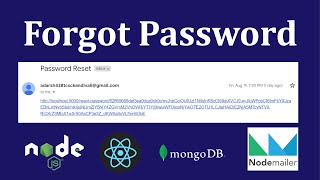 #8 How to do forgot password in React JS by sending mail | Node JS | Reset Password | use nodemailer