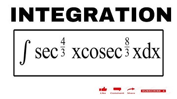 Find :∫sec^4/3xcosec^8/3xdx Integration HOTS 12th Maths
