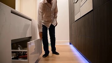 High end push-to-open / soft close on Ikea Maximera drawers.