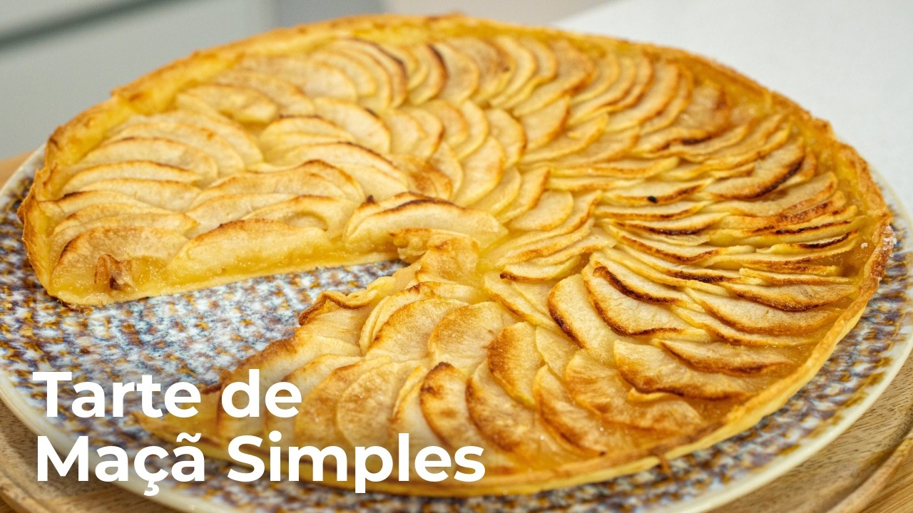 A TARTE DE MAÇÃ mais SIMPLES e DELICIOSA! 🍎 Pronta em minutos