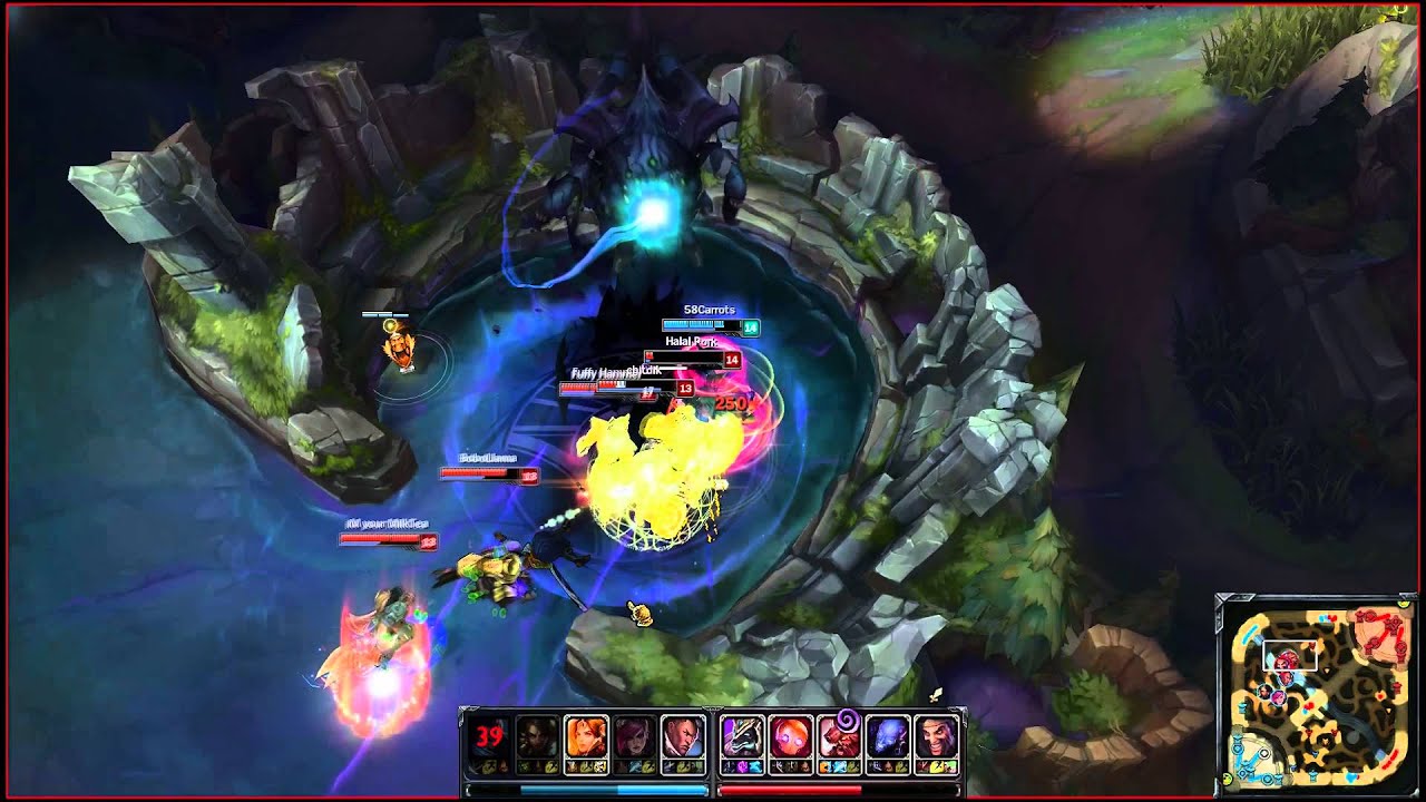 Leona 1v5 baron steal