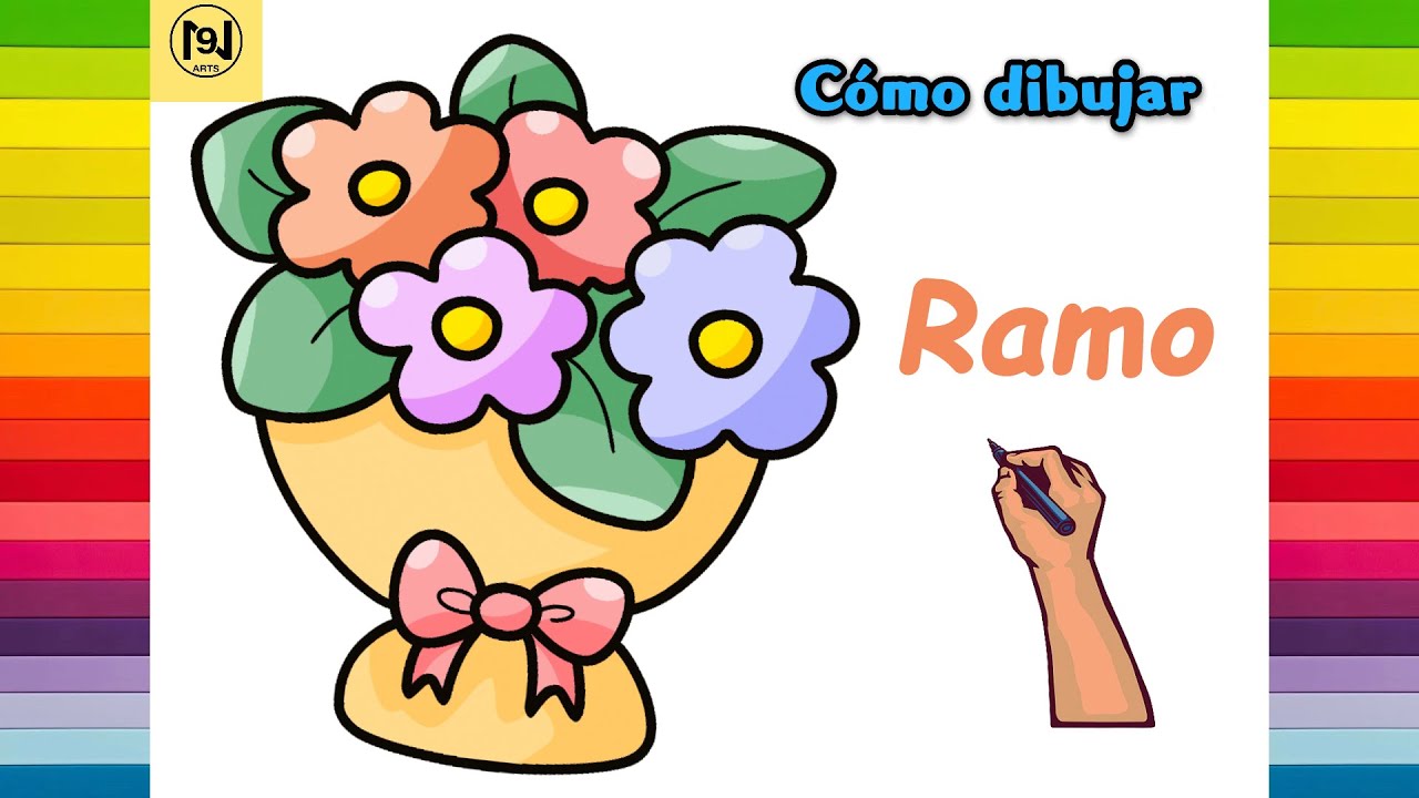 Cómo dibujar un ramo de flores fácil | No.9 ARTES - YouTube