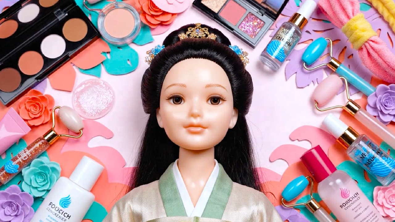 Disney Princess Mulan Skincare + Makeup ASMR 🌸 Relaxing Beauty Transformation