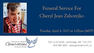 Funeral Service for Cheryl Jean Zahorejko