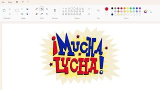 How to draw the ¡Mucha Lucha! logo using MS Paint | How to draw on your computer