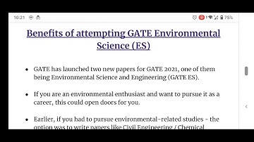 Benefits of Attempting Gate Environmental Science Paper.