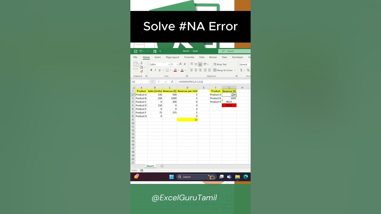 Solve The N A Error In Excel Quick Tutorial YouTube solve-the-n-a-error-in-excel-quick-tutorial-youtube
