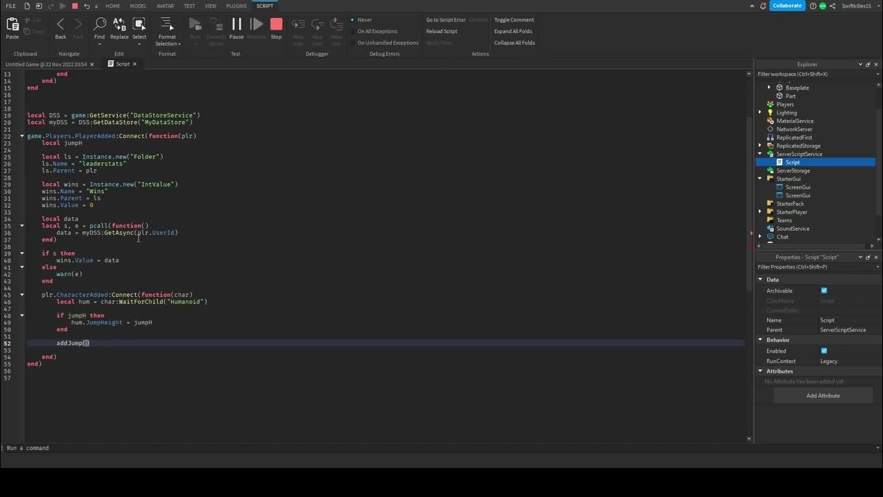 Roblox studio tutorial 1 jump power every second youtube