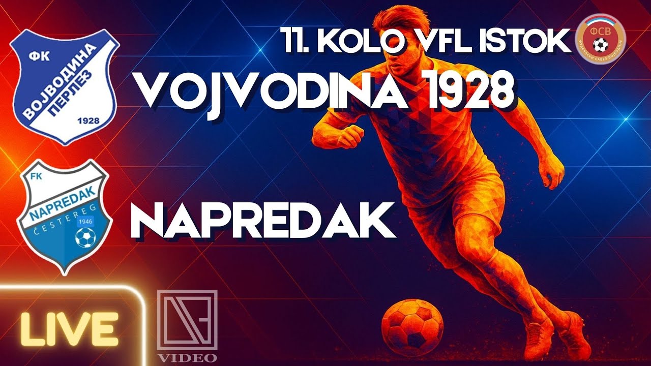 FK VOJVODINA 1928 Perlez - FK NAPREDAK Čestereg (Full match Livestream) [26.10.2025.]
