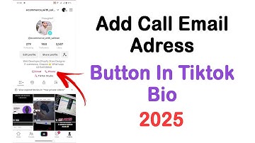 Add email button in tiktok bio | How to add call option in tiktok | how to add address option tiktok