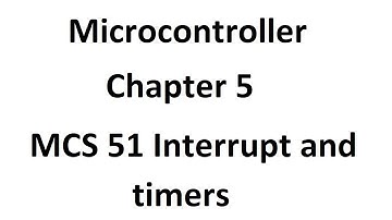 MCS 51 Interrupt and timers from  Microcontroller (MIC)