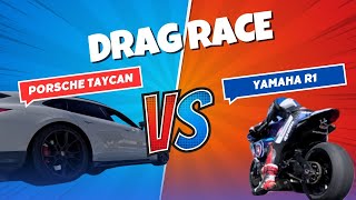 Porsche Taycan GTS VS Yamaha R1