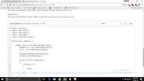 Day 10 of code: Binary Numbers | hackerrank | java | tutorial