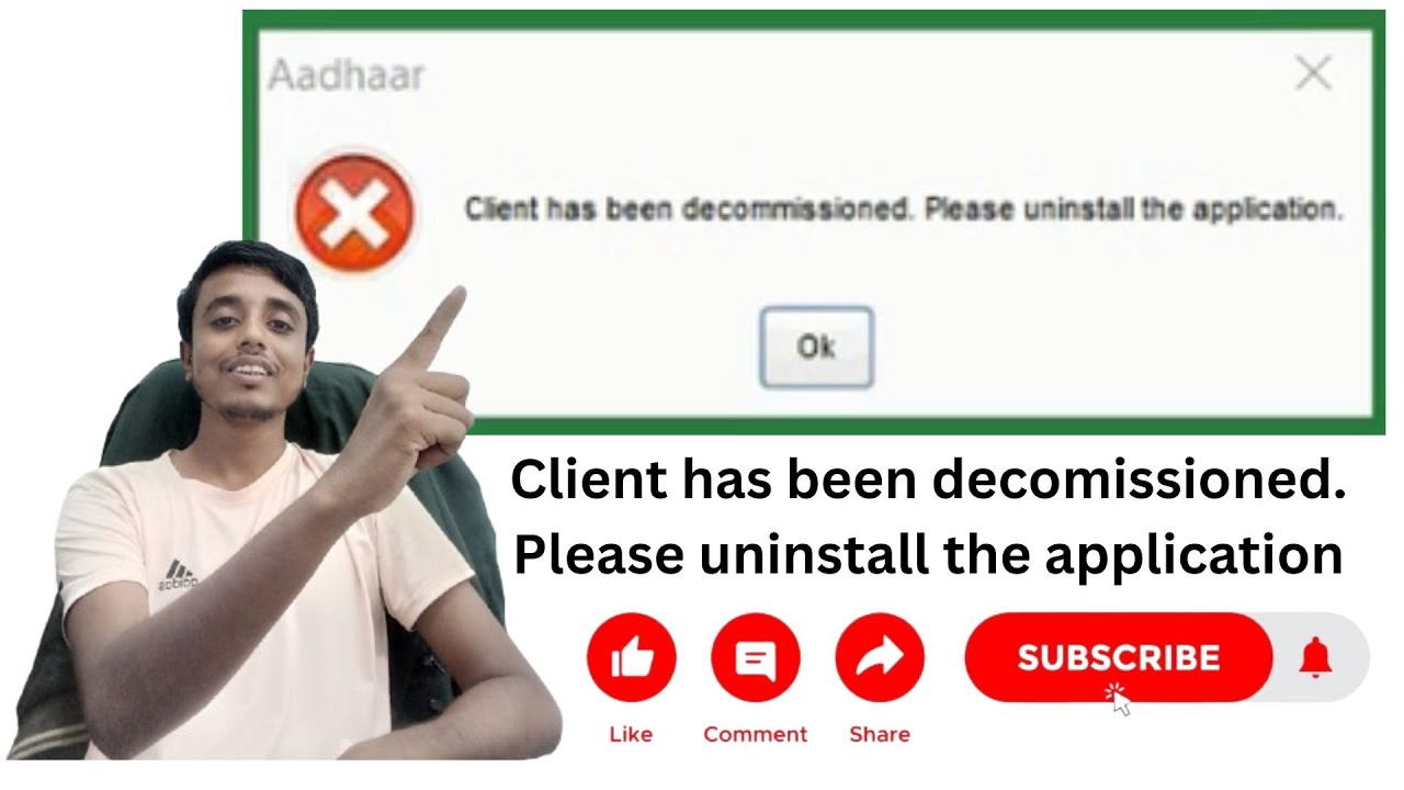 Client Has Been Decommissioned Please Uninstall the Application || Unable to Inegrty Jhar Verify