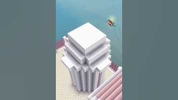 Aesthetic Survival Sky House above The Water || Mini World Block Art P1520 #shorts #tutorial