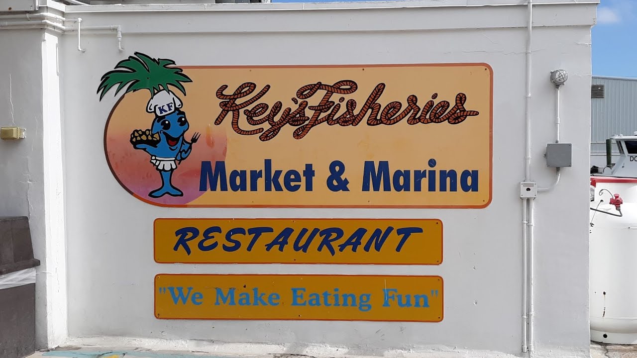 Keys Fisheries Restaurant, Market and Marina in Marathon Florida Keys. Half way to Key West.