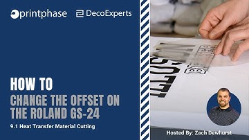 How to Change the Offset on the Roland GS-24 Cutter