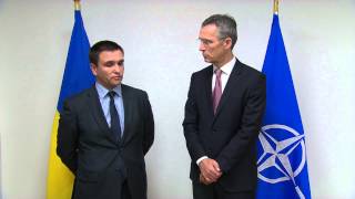 NATO Secretary General with Ukrainian Foreign Minister Pavlo Klimkin, 29 JAN 2015