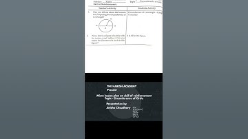 Micro lesson plan on skill of reinforcementTopic - Circumference of Circle