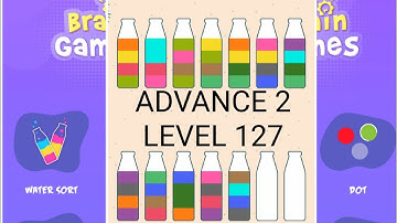 Brain Games Water Sort Advance 2 Level 127 |solution walkthrough gameplay| water Sort puzzle